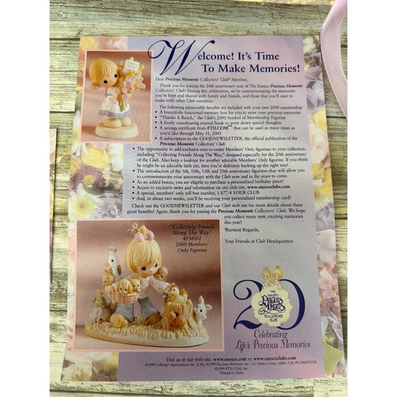 Precious Moments Thanks A Bunch C0020 2000 Club Symbol w Box & Case - Picture 5 of 16